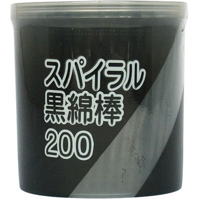 平和メディク スパイラル黒綿棒ケース 4976558006428 1個(200本)（直送品）