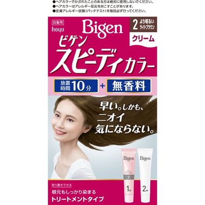 ホーユー ビゲン スピーディカラー クリーム 2 より明るいライトブラウン 4987205041129 1個(80G)（直送品）