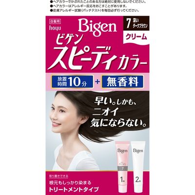 ホーユー ビゲン スピーディカラー クリーム 7 深いダークブラウン 4987205041181 1個(80G)（直送品）