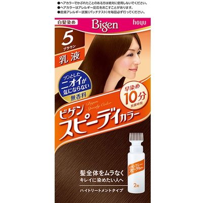 ホーユー ビゲン スピーディカラー 乳液 5 ブラウン 474158 1個(100ML)（直送品）