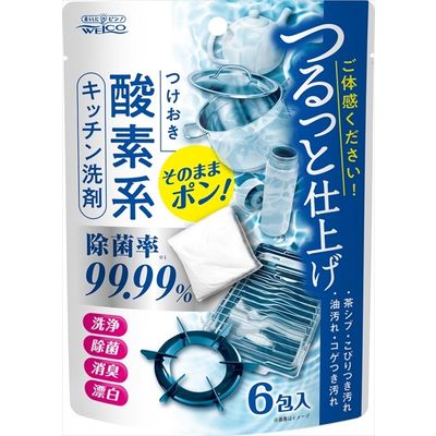 ウエ・ルコ つけおき酸素系キッチン洗剤 4995860516715 1パック(6個入)（直送品）