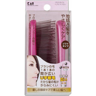 貝印 ＫＱ０２６４　プロスタイルヘアケアブラシソフトＰ折りたたみ 4901601270501 1個(1本)（直送品）