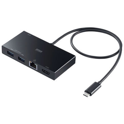 サンワサプライ  USB Type-Cドッキングステーション USB-DKM10BK（直送品）