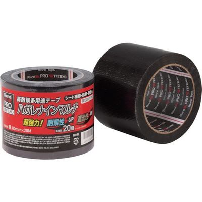 高耐侯多用途テープ ハガレナインマルチ #600NW 80×20 黒 600NW-80X20-BK 1セット(24個:1個×24巻)（直送品）