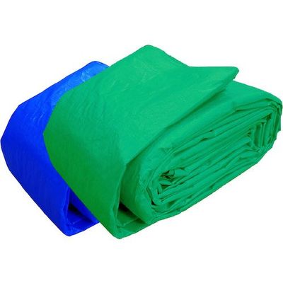 岡潮 リバーシブルシート緑×青#3000:3.6m × 5.4m 502 1枚 580-3903（直送品）