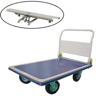 ヨドノ パレットカー 折り畳み式 ノーパンクタイヤ付 フットブレーキ付 501A-AL-ST 1台 563-6427（直送品）