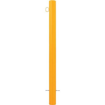 カネソウ 車止め スチール製 焼付塗装 固定式 先付タイプ Eシリーズ EC1085RE-K(Y) 1本 269-0597（直送品）