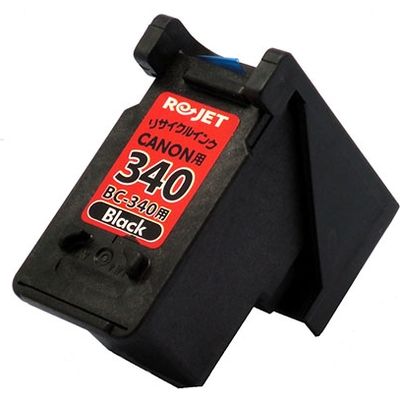 キヤノン（キャノン）用 リサイクルインク EC340-BK ブラック （BC-340） 1個（直送品）