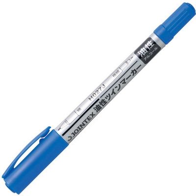 ジョインテックス 油性ツインマーカー細 青10本 H027J-BL-10 1箱（直送品）
