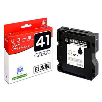リコー（RICOH）用 リサイクルインク JIT-R41B ブラック （GC41K） 1個（直送品）