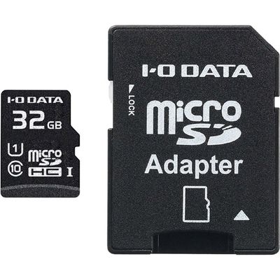 ＵＨＳーＩ　ＵＨＳ　スピードクラス１対応ｍｉｃｒｏＳＤＨＣメモリーカード（ＳＤカード変換アダプタ付）　３２ＧＢアイ・オー・データ機器（直送品）