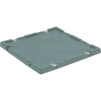 岐阜プラスチック工業 RISU パレットボックス蓋BJー1111Cロック付 グレー BJ-1111C GY 1枚 472-3010（直送品）