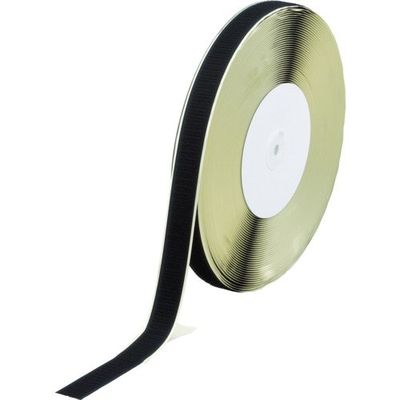 クラレ マジックテープ フック(オス側)糊付 A8693Yー71 25MM×25M PL 黒 A8693Y-25-25-PL-00002（直送品）