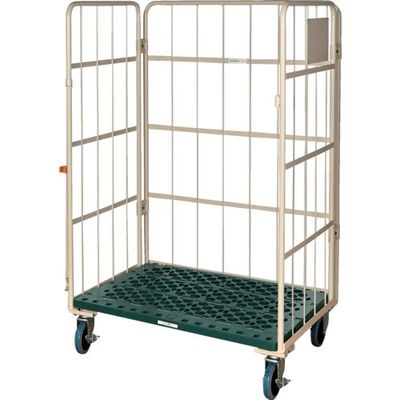 トラスコ中山 TRUSCO カゴ車 ハイテナーエコノミー800X950X1700 樹脂底板旋回仕様 THTXJ809517C 1台（直送品）