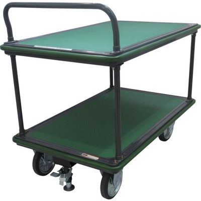 トラスコ中山 TRUSCO ハイグレード運搬車 2段片袖型 1200X750 ストッパー付き 504SEBNA 1台 699-4436（直送品）