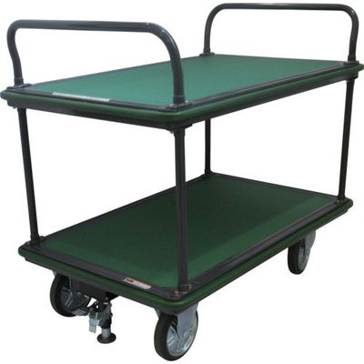 トラスコ中山 TRUSCO ハイグレード運搬車 2段式両袖 1200X750mm ストッパー付き 505SEBNA 1台 699-4438（直送品）