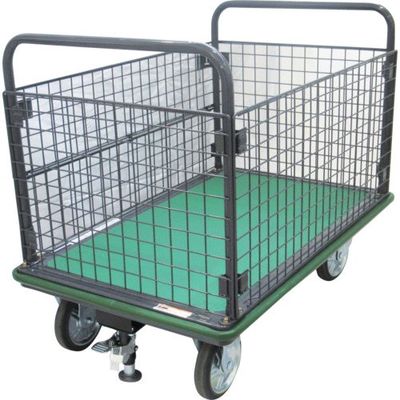 トラスコ中山 TRUSCO ハイグレード運搬車 金網付 1200X750 ストッパー付き 507SEBNA 1台 699-4437（直送品）