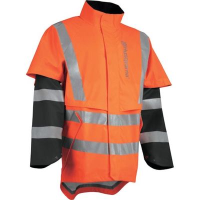 ハスクバーナ・ゼノア Husqvarna レインジャケットハイビズ F XS 42 597662842 1着 404-1045（直送品）