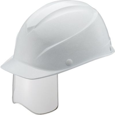 谷沢製作所 タニザワ エアライトS搭載シールド面付きヘルメット 軽量FRP製「かるメット」 溝付 ホワイト 103J-SH-W1 1個（直送品）