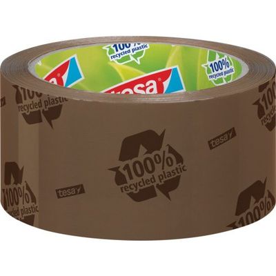 テサテープ tesa テサパック エコ&ストロング 58155 ブラウン 50mm×66m 58155-50-66 1巻 700-0926（直送品）