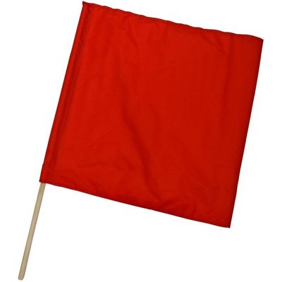 ミズケイ 「旗めくんです。」赤旗<45cm×45cm>+棒セット 8013701 1枚 530-1350（直送品）