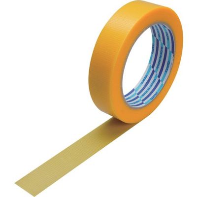 ダイヤテックス パイオラン 梱包用テープ 25mm×25m イエロー K-10-YE 25MMX25M 1セット(60巻) 567-0928（直送品）