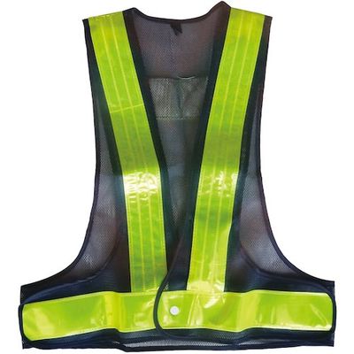 ミズケイ LED安全ベスト キラピカSPARK(紺地・黄)赤白LED 5916521 1枚 359-0386（直送品）