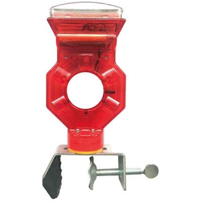 ミズケイ 工事灯/単管取付アダプター付 赤LED 5808304 1個 530-1363（直送品）