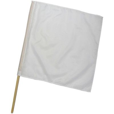 ミズケイ 「旗めくんです。」白旗<45cm×45cm>+棒セット 8014701 1枚 530-1373（直送品）