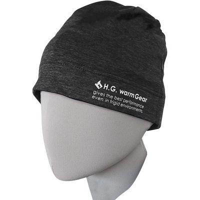 喜多 帽子 ストレッチスキンビーニー帽(裏起毛) ヘルメット対応 ブラック フリー NO8350-BK-F 1個 693-6479（直送品）