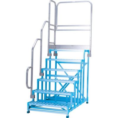 アルインコ 作業台CSBCー6128S用 正面付片手すりセット CSBT618BL 1セット 694-4910（直送品）