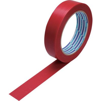 ダイヤテックス パイオラン 梱包用テープ 25mm×25m レッド K-10-RE 25MMX25M 1セット(60巻) 567-1005（直送品）