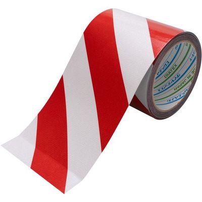ダイヤテックス パイオラン 再帰反射テープ 100mm×10m ホワイト/レッド RF-30-WR-100 1セット(5巻)（直送品）