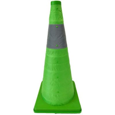 ミズケイ 伸縮式三角コーン 62cm(グリーン) 8201032 1個 530-1380（直送品）