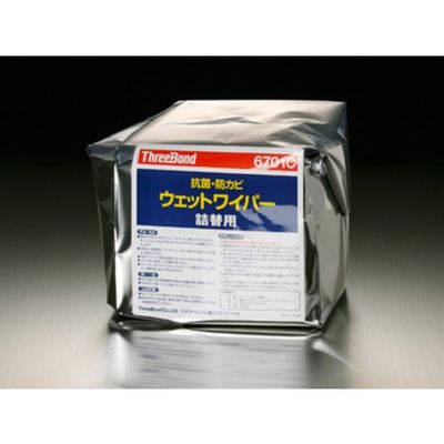 THREEBOND 防菌・防カビウェットワイパー(詰め替え)TB6701C 150枚(6701CD) TB6701C-150KAE（直送品）