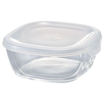 HARIO 耐熱ガラス製保存容器・角250 6個×6セット KST-25-TW 1箱(36個) 64-2322-18（直送品）