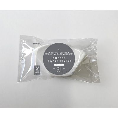 ペガサスコーヒーペーパーフィルター 01W 1ケース(100枚×10袋入) PEF-01-100W-BOX 1ケース(1000枚)（直送品）