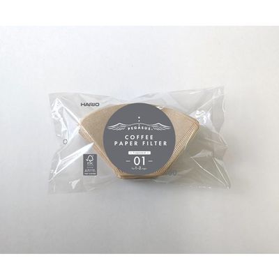 ペガサスコーヒーペーパーフィルター 01M 1ケース(100枚×10袋入) PEF-01-100M-BOX 1ケース(1000枚)（直送品）