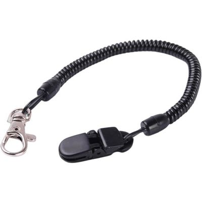 Trimate ストラップ カールコード&クリップ搭載 TR-STP014-BK 1個 67-4921-03（直送品）