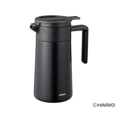 HARIO セラミックコーティング 真空二重保温ポット 600mL ブラック CHP-600-B 1個 68-5182-09（直送品）