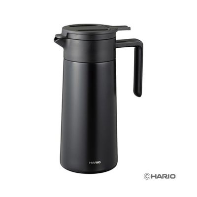 HARIO セラミックコーティング 真空二重保温ポット 800mL ブラック CHP-800-B 1個 68-5182-11（直送品）