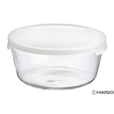 HARIO 耐熱ガラス製保存容器・丸1200 1ケース(24個) MST-120-TW 68-5182-33（直送品）