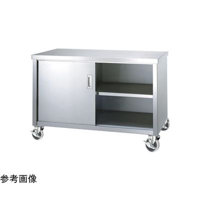 シンコー ステンレス作業台(片面扉)EーPU100シリーズ W1500×D600×H800mm E-15060-PU100 1個（直送品）