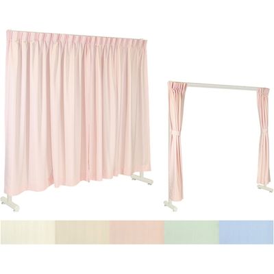 【軒先渡し】高田ベッド 間仕切り用カーテン グリーン 24-7308-0004 1枚（直送品）