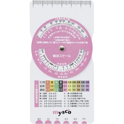 マイスコ 輸液スケール ピンク 24-7549-00 1セット（5個） 松吉医科器械　　マツヨシカタログ（直送品）