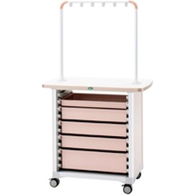 【軒先渡し】サカセ化学工業 作業台(ハンガー付対面タイプ) トレー:ブルー 24-8015-0102 1台（直送品）