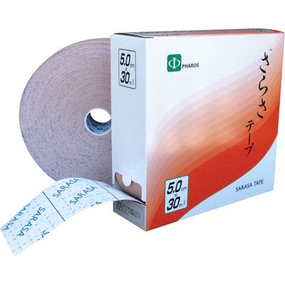 ファロス さらさ伸縮テープ 業務用 ベージュ 24-7457-04 1組(5巻:1巻入×5箱)（直送品）