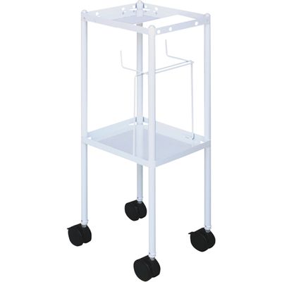 ベッドサイドカート3227 ホワイト+ブラック 24-7869-00 松吉医科器械（直送品）
