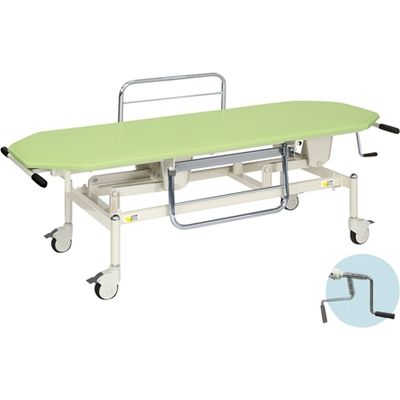 【軒先渡し】高田ベッド 手動ライトストレッチャー100 ビニルレザーオレンジ 24-7165-0010 1台（直送品）