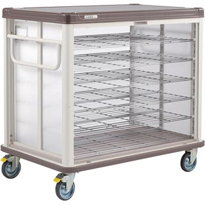 エレクター 常温配膳車COO（シャッター・ベーシック） カフェブラウン 24-7178-0402（直送品）